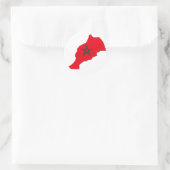 Marokkaanse vlaggenkaart ronde sticker (Tas)