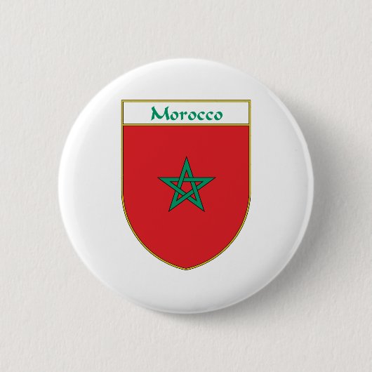 Marokkaanse vlaggenschip ronde button 5,7 cm (Voorkant)