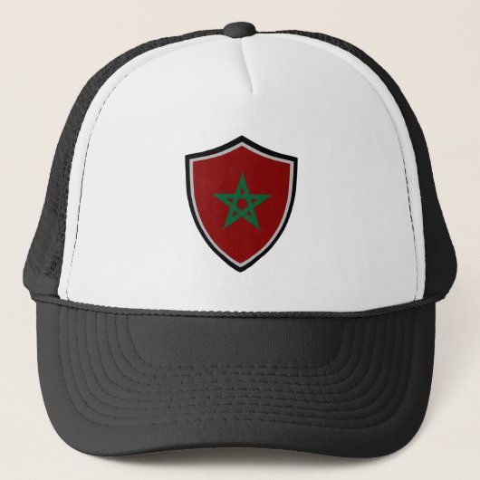 Marokkaanse vlagvoeringhoed trucker pet (Voorkant)