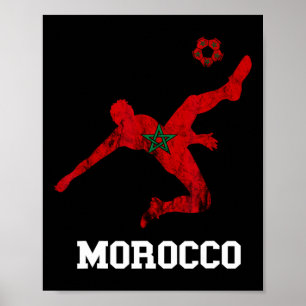 Marokkaanse voetballer Marokkaanse trots Byll Maro Poster