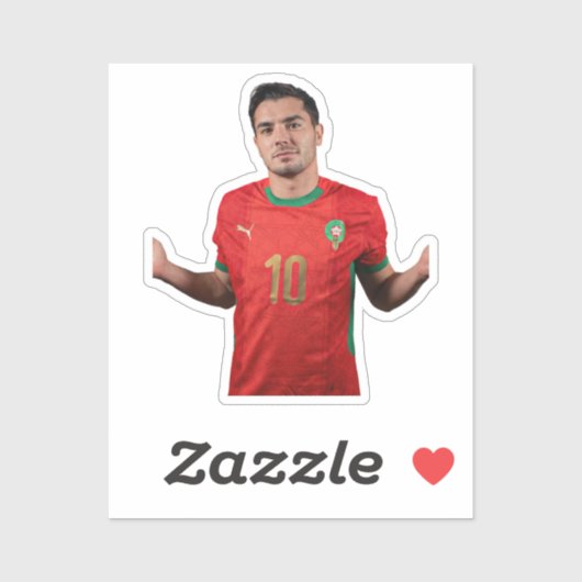 Marokkaanse Voetbalspeler Stickers (Vel)