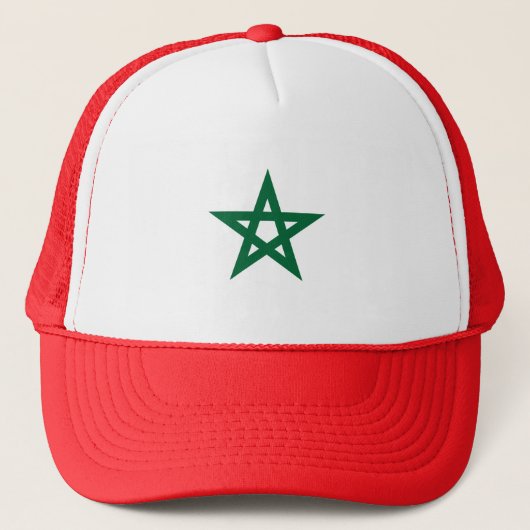 Marokkaanse voetbalvlag trucker pet (Voorkant)