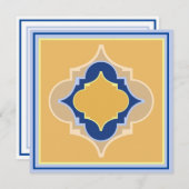 Marokkaanse vormen Flat Note Kaart Notitiekaartje (Voorkant / Achterkant)