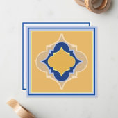 Marokkaanse vormen Flat Note Kaart Notitiekaartje (Voorkant / Achterkant in situ)