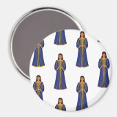 Marokkaanse vrouw in Caftan-patroon Magneet (Voorkant / Achterkant)