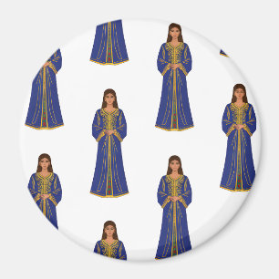 Marokkaanse vrouw in Caftan-patroon Magneet