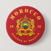 Marokkaanse wapenstilstand ronde button 7,6 cm (Voorkant)