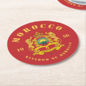 Marokkaanse wapenstilstand ronde kartonnen onderzetter (Gebogen)