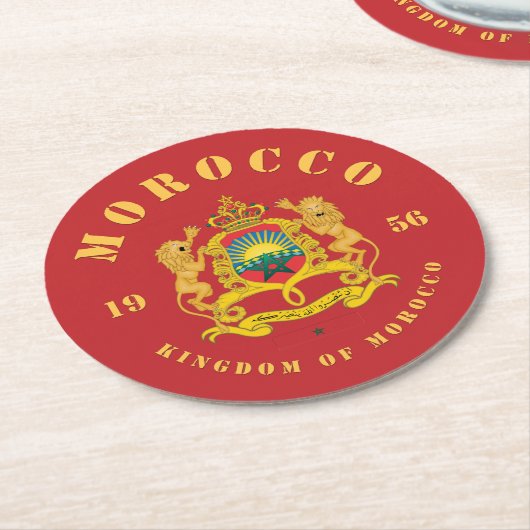 Marokkaanse wapenstilstand ronde kartonnen onderzetter (Gebogen)