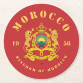 Marokkaanse wapenstilstand ronde kartonnen onderzetter (Voorkant)