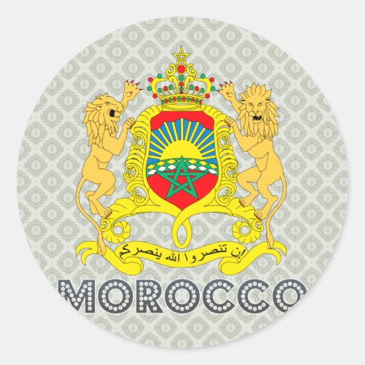 Marokkaanse wapenstilstand ronde sticker (Voorkant)