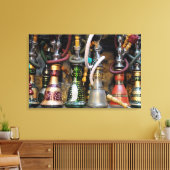 Marokkaanse waterpijpen te koop canvas afdruk (Insitu (Woonkamer))
