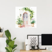 Marokkaanse Waterverf Boho Poster (Thuiskantoor)