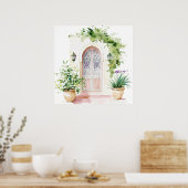 Marokkaanse Waterverf Boho Poster (Keuken)