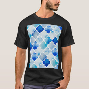Marokkaanse Waterverf: Hand getekend naadloos T-shirt