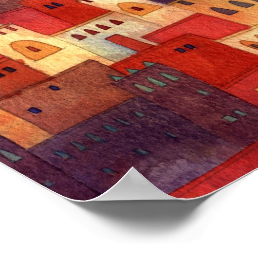 Marokkaanse Waterverf Poster (Hoek)