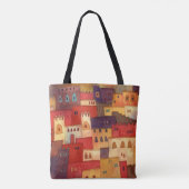 Marokkaanse Waterverf Tote Bag (Achterkant)