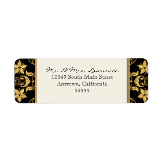 Marokkaanse wijn - Floral - Damascus - officieel h Etiket (Voorkant)