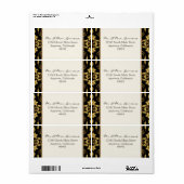 Marokkaanse wijn - Floral - Damascus - officieel h Etiket (Full Sheet)