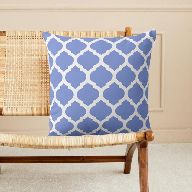 Marokkaanse witte blauwe pijp kussen (Creator heeft geüpload)