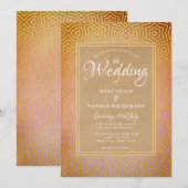 Marokkaanse Woestijn Chic Bruiloft Kaart (Voorkant / Achterkant)