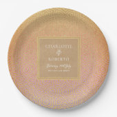 Marokkaanse Woestijn Chic Bruiloft Papieren Bordje (Voorkant)