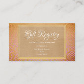 Marokkaanse Woestijn Chic Trouwcadeau Registratie Informatiekaartje (Voorkant)
