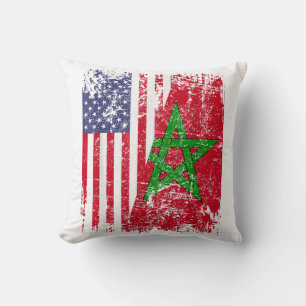 MAROKKAANSE WORTELS Halve Amerikaanse Vlag MAR Kussen
