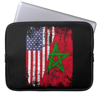 MAROKKAANSE WORTELS | Halve Amerikaanse Vlag | MAR Laptop Sleeve