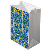 Marokkaanse zelij medium cadeauzakje (Voorkant Gekanteld)
