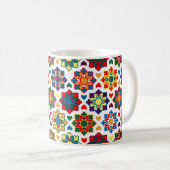 Marokkaanse Zellige Coffee Mok - Een vleugje artis (Voorkant rechts)