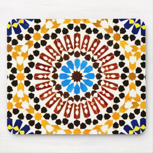 Marokkaanse Zellige Inspiratie Muismat (Voorkant)