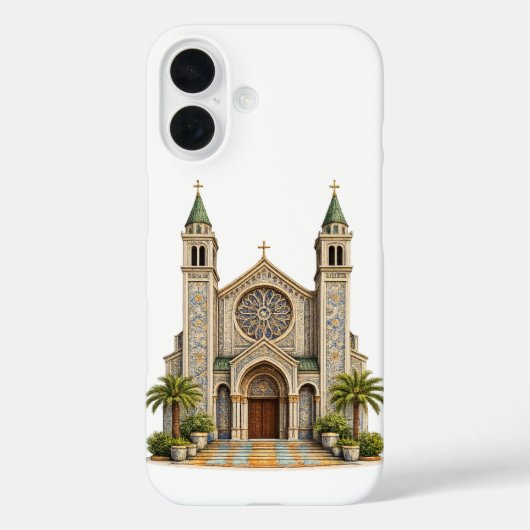 Marokkaanse Zellige-kerktas voor iPhone 16 Elegant Case-Mate iPhone Case (Achterkant)