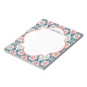 Marokkaanse Zellij Patroon Blauw & Roze Notitieblok (Linkerzijde)