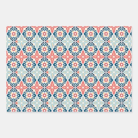 Marokkaanse Zellij Patroon Gift Wrapping Papier Bl Inpakpapier Vel (Voorkant 2)