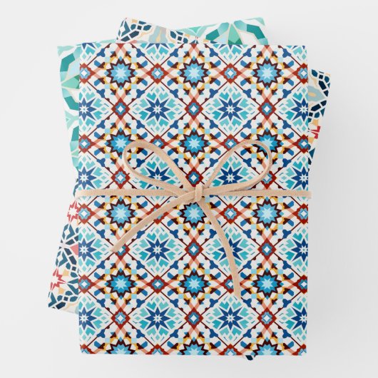 Marokkaanse Zellij Patroon Gift Wrapping Papier Bl Inpakpapier Vel (In situ)