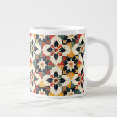 Marokkaanse Zellij Rood Geel en Groen Grote Koffiekop (Rechts)