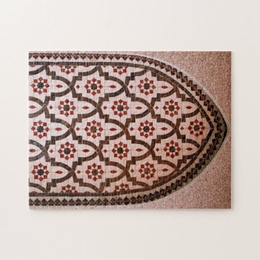 Marokkaanse zezellij, mozaïekhoudende tegels legpuzzel (Horizontaal)