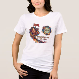 Marokkaanse ziel & culturele symbolen ontwerp Tri-Blend shirt