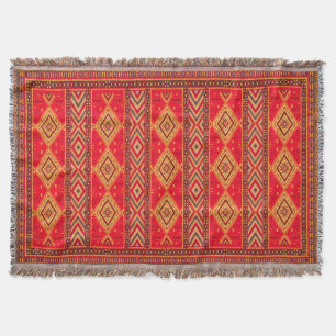 Marokkaanse zonsopgang: geometrische Boho-eleganti Deken
