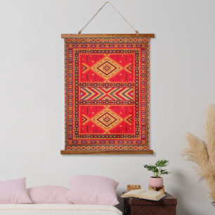 Marokkaanse zonsopgang: geometrische Boho-eleganti Hangend Wandkleed