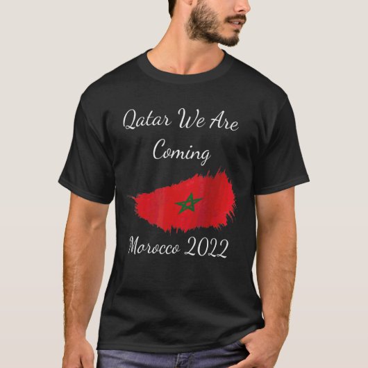 Marokko 2022 Citaat Qatar We komen uit Marokko 202 T-shirt (Voorkant)