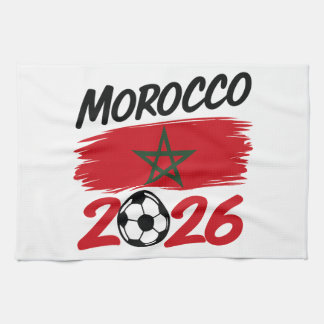 Marokko 2026 Voetbal Fan Voetbal Supporter Trots Theedoek