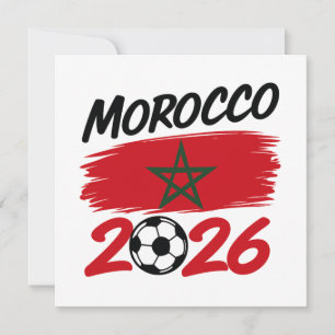 Marokko 2026 Voetbalfan Voetbal Supporter Trots  Kaart