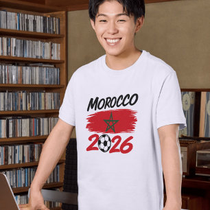 Marokko 2026 Voetbalfan Voetbal Supporter Trots  T-shirt