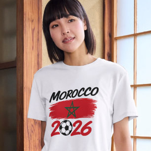 Marokko 2026 Voetbalfan Voetbal Supporter Trots  Tri-Blend Shirt