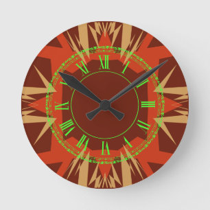Marokko 3 kleuren ronde klok