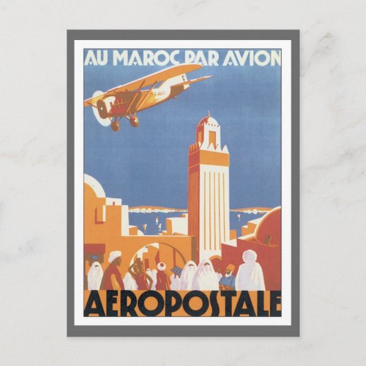  Marokko Aeropostale Mosque Briefkaart (Voorkant)
