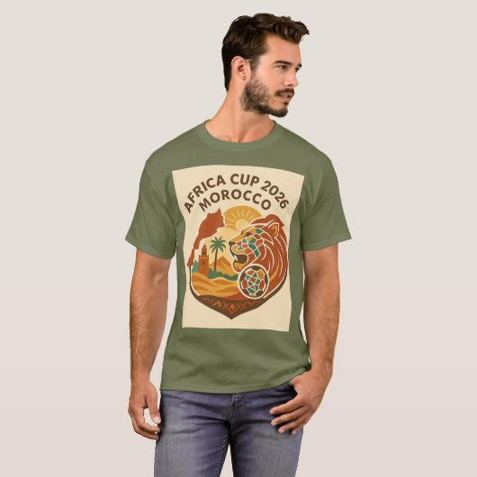 Marokko Afrika Cup 2026 T-shirt (Voorkant volledig)