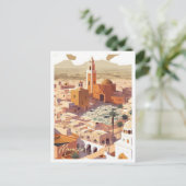 Marokko Afrika Kunst Vintage Reizen Illustratie Briefkaart (Staand voorkant)